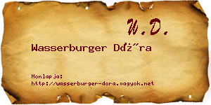 Wasserburger Dóra névjegykártya